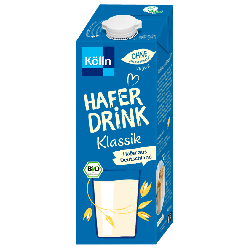 Kölln Bio Smelk Hafer-Drink Haferliebe Klassik vegan 1l